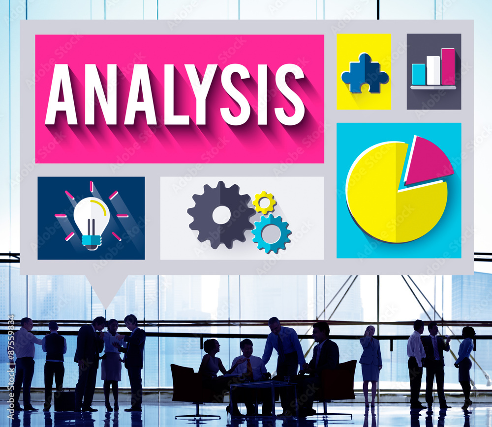 Aufkleber analysis analytics analyze data information statistics concept