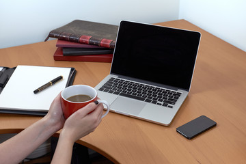 home office coffee break