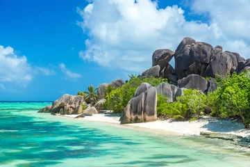 Peel and stick wall murals Anse Source D'Agent, La Digue Island, Seychelles Tropical Paradise of Seychelles- Anse Source d'Argent - Beach on island La Digue