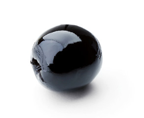Black olive isolated on white