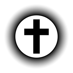 Religious cross button.