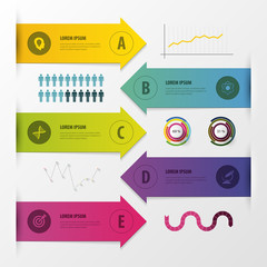 Modern arrow infographics elements. Vector illustration