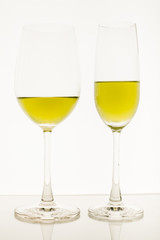 Glass Wine on white background