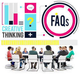 Frequently Asked Questions FAQ Problems Concept