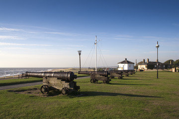 Cannons on Gun Hill, Southwold, Suffolk, England, Europe