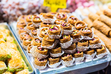 baklava on a market in Istanbul