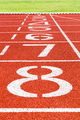 Running track for athletics and sport