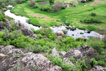 Fototapeta na wymiar Small mountain creek
