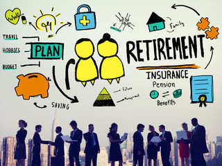 Retirement Insurance Pension Saving Plan Benefits Travel Concept