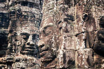 Faces of Bayon temple, Angkor, Cambodia