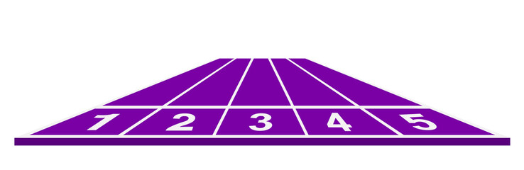 Running track in purple design