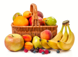 fruit and berries isolated