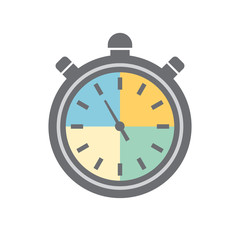 Stop watch flat icon design