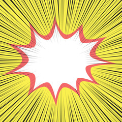 Radial speed, bubble comic speech, vector format