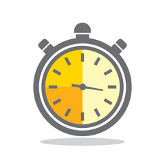 Stop watch flat icon design