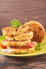 galette with quinoa and vegetables