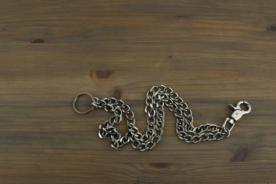 Old Silver Key Chain With Keys