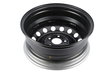 Aluminum wheel rim on the white background