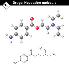 Novocaine molecule - anesthetic agent