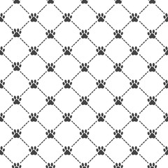 seamless pattern with paw print