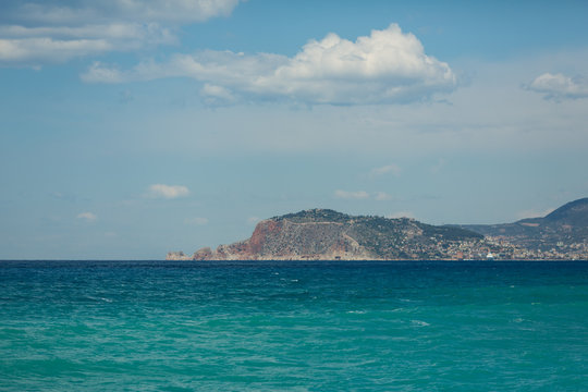 Sea landscape of Alanya bay