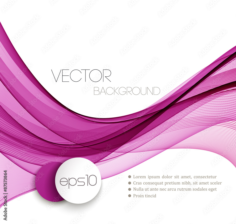 Aufkleber Smooth wave stream line abstract header layout. Vector