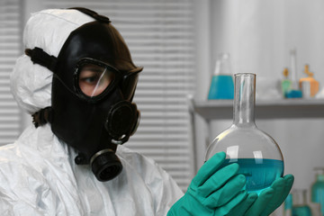 Chemist working in drug laboratory