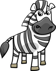 zebra animal cartoon illustration - obrazy, fototapety, plakaty