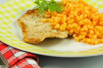 escalope de poulet et coquillettes 22072015