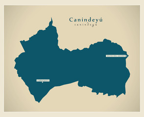 Modern Map - Canindeyu PY