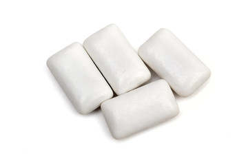 gum on the white background