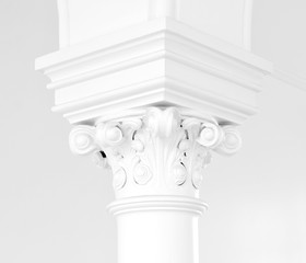Architectural detail of column in monochrome