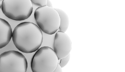  Silver abstract spheres background