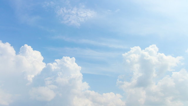 Time-lapse of blue sky and cloud