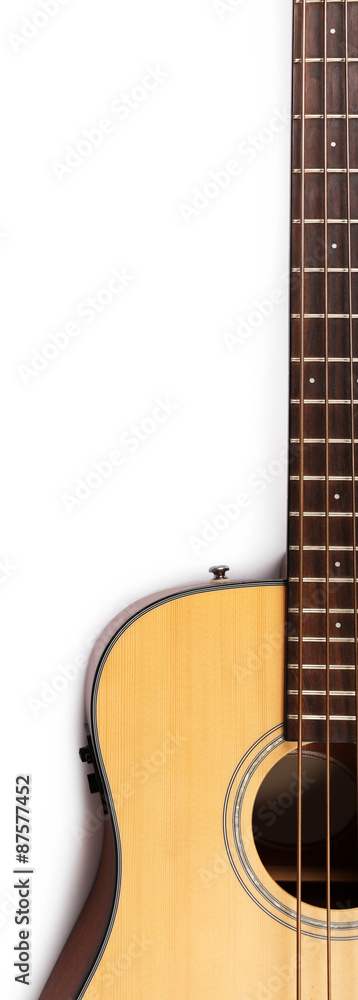 Canvas Prints Acoustic guitar isolated on white