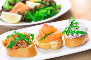Small tartlets. Appetizer