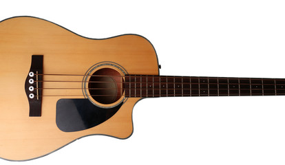 Obraz na płótnie Canvas Acoustic guitar isolated on white