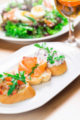 Small tartlets. Appetizer
