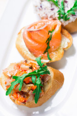 Small tartlets. Appetizer