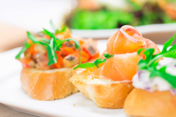 Small tartlets. Appetizer