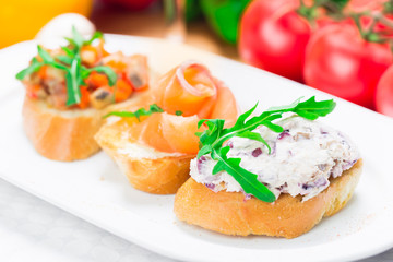 Small tartlets. Appetizer