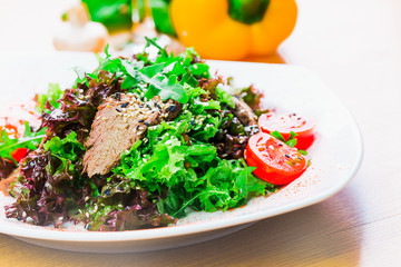 Warm beef salad