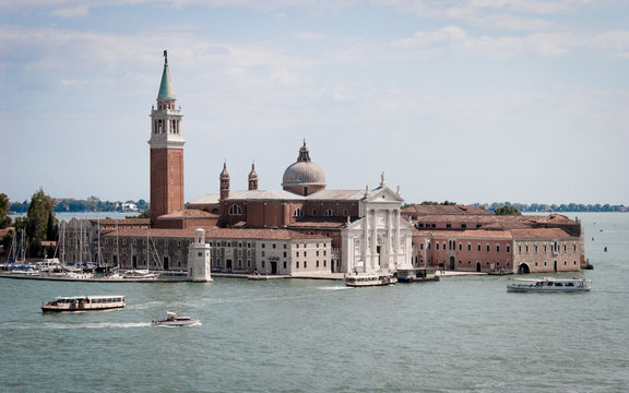 San Giorgio Maggiore, one of the islands of Venice, Italy, dominated by the 16th Century church designed by Palladio.