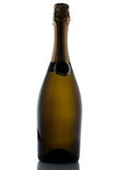 Champagne bottle isolated on a white background