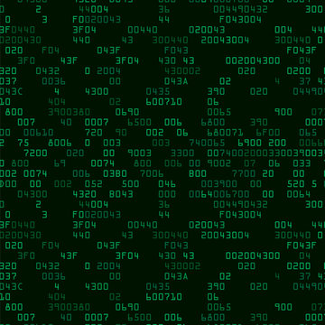 Green security background with HEX-code