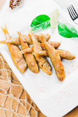 Fried surmullet