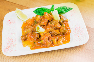 Cooked rapana meat