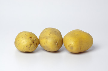 Potatoes Isolated on White