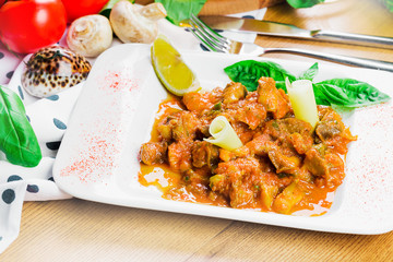 Cooked rapana meat