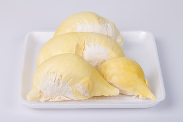 King of fruits, durian on white background